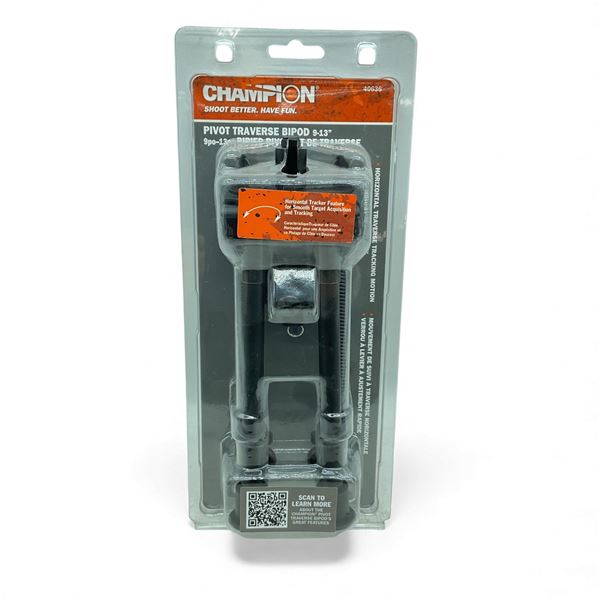 Champion Pivot Traverse Bipod, 9"-13" Adjustable, New