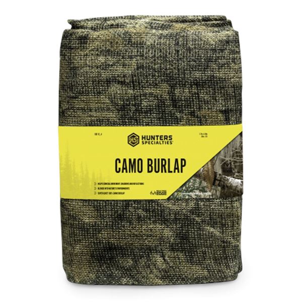 Hunters Specialties Camo Burlap, 50" x 12 ft, Realtree Edge Camo, New