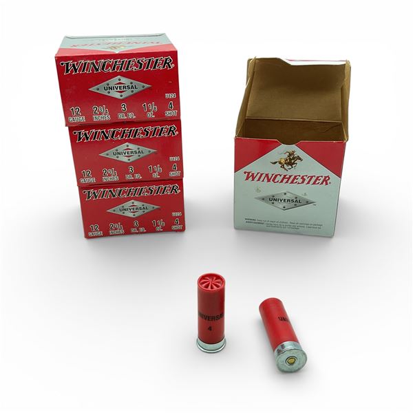Winchester Universal 12 Ga 2 3/4" #4 Ammunition, Approx 85 Rounds