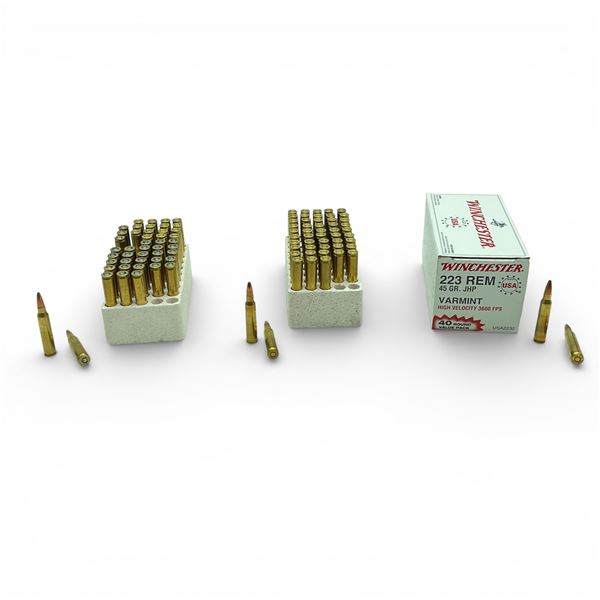 Assorted Reloaded 223 Rem Ammunition, Approx 135 Rounds