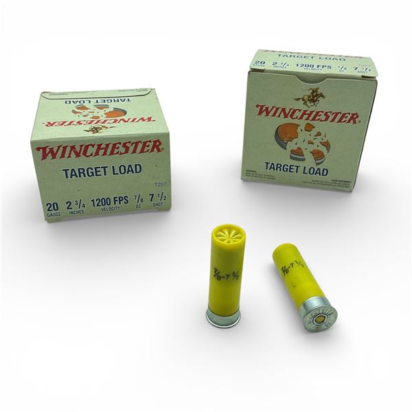 Winchester Target Load 20 Ga 2 3/4" #7 1/2 Ammunition, 50 Rounds