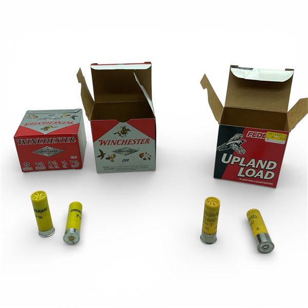 Winchester Universal 20 Ga 2 3/4" #7 1/2 Ammo, 37 Rounds, Fed Upland 20 Ga 2 3/4" #4, 8 Rounds