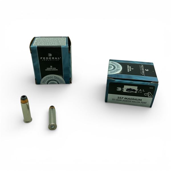 Federal Personal Defense 357 Mag 125 Grain JHP Ammunition, 40 Rounds