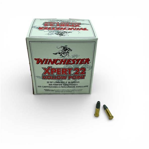 Winchester XPert 22 RF LR 36 Grain HP Ammunition, 500 Rounds
