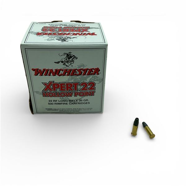 Winchester XPert 22 RF LR 36 Grain HP Ammunition, 500 Rounds