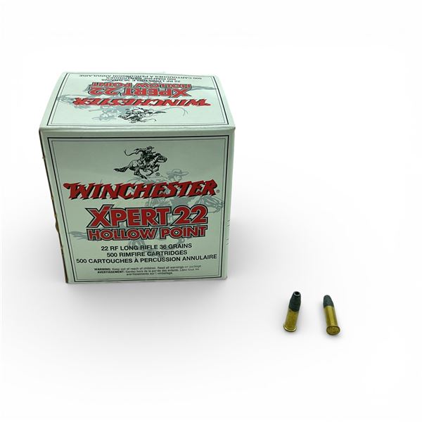 Winchester XPert 22 RF LR 36 Grain HP Ammunition, 500 Rounds