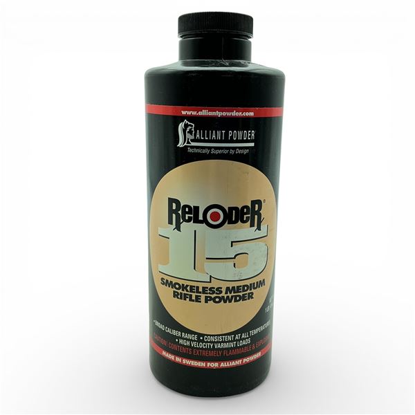 Alliant Reloder 15 Rifle Reloading Powder, 1 Lb