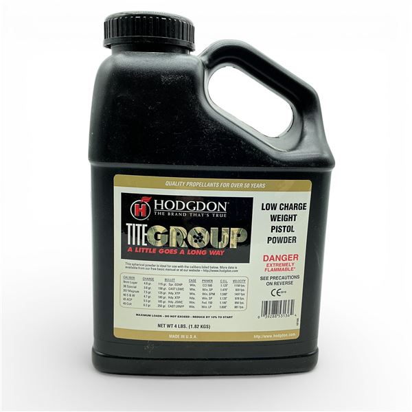 Hodgdon Tite-Group Pistol Reloading Powder, 4 Lbs