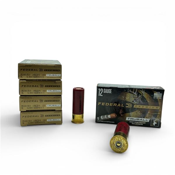 Federal Premium 12 Ga 2 3/4" Truball Rifled Slug Ammunition, 25 Rounds