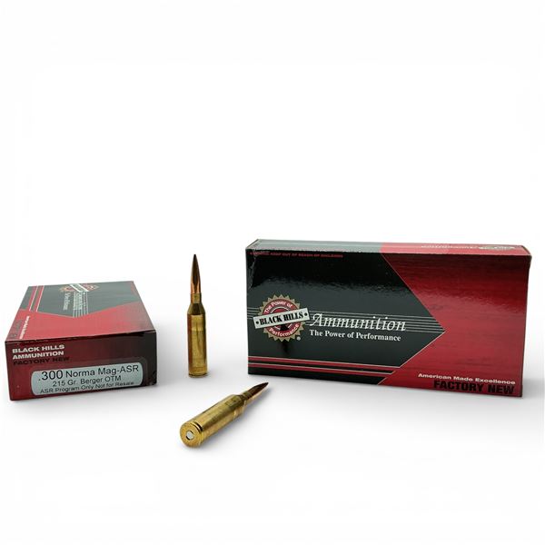 Black Hills 300 Norma Mag-ASR 215 Grain Berger OTM Ammunition, 40 Rounds