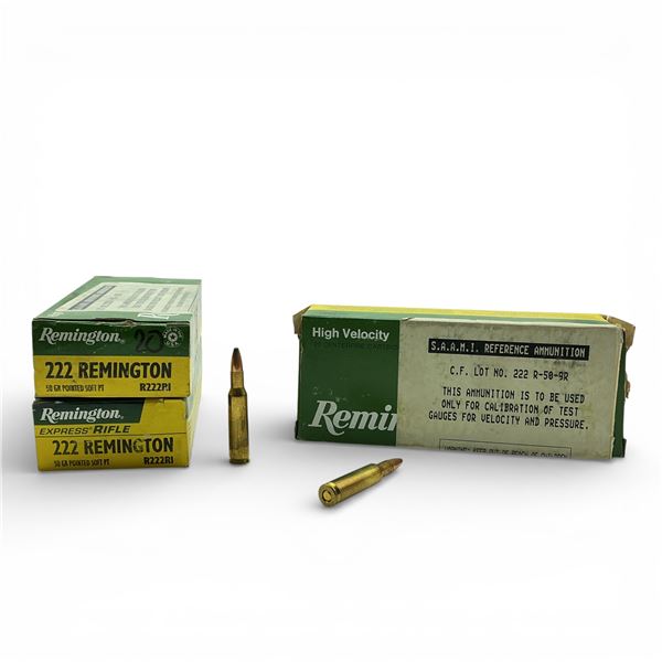 Remington 222 Rem Test Ammunition, 60 Rounds