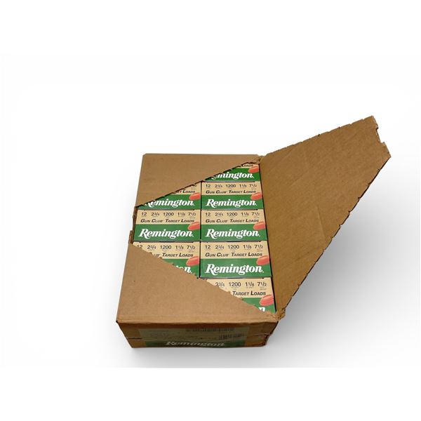 Remington Gun Club Target 12 Ga 2 3/4" #7 1/2 Ammunition, Case of 250 Rounds