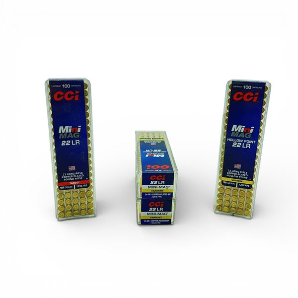 CCI Mini Mag Varmint .22 LR, 36 Grain and CCI Mini Mag Target .22 LR, 40 Grain Ammunition, 400 Round