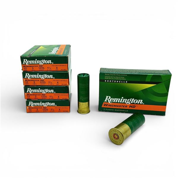 Remington Wingmaster HD 12 Ga, 3", 1-5/8 oz, #4 Shot Ammunition, 25 Rounds
