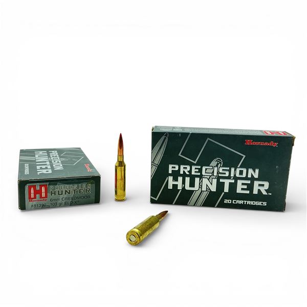 Hornady Precision Hunter 6mm Creedmoor, 103 Grain ELD-X Ammunition, 40 Rounds