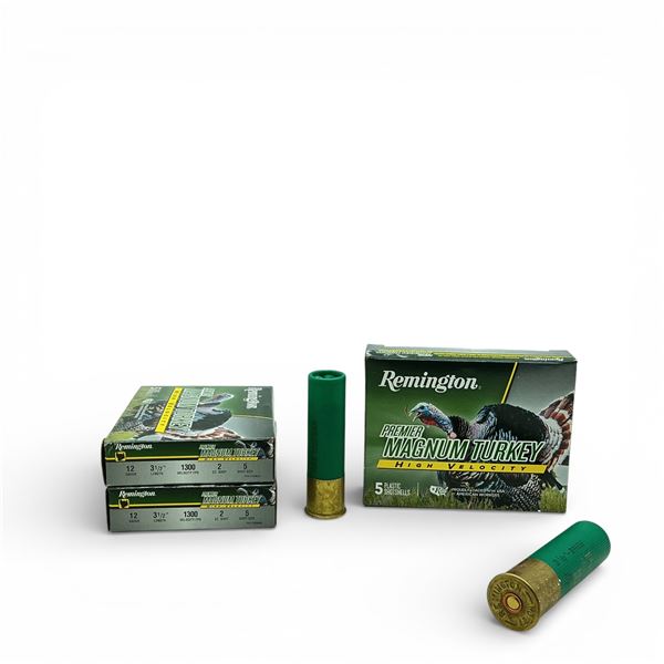 Remington Premier Magnum Turkey High Velocity 12 Ga, 3-1/2", 2 oz, #5 Shot Ammunition, 15 Rounds