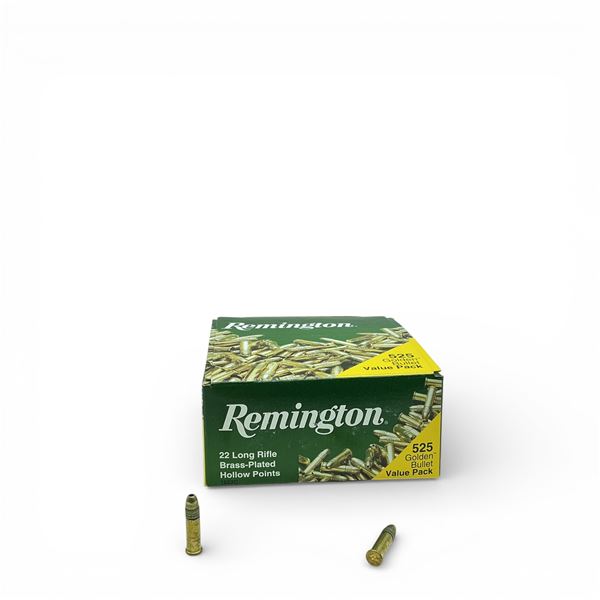Remington Golden Bullet .22 LR, 36 Grain LRN HP Ammunition, Approximately 525 Rounds
