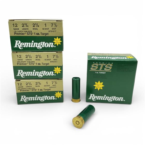 Remington Premier STS 1oz Target 12 Ga, 2-3/4", 1 oz, #7.5 Shot Ammunition, 100 Rounds