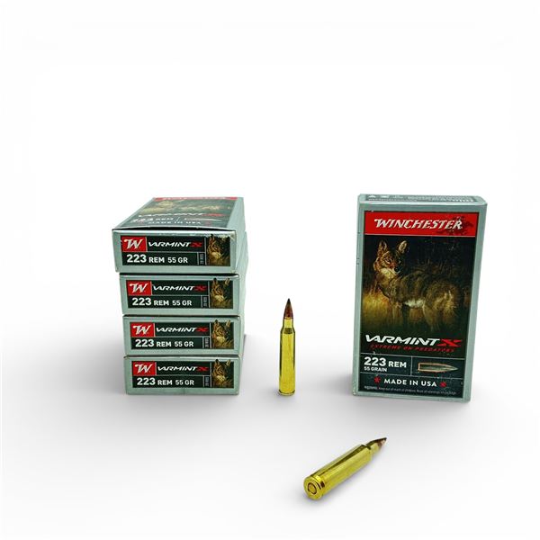 Winchester Varmint X .223 Rem, 55 Grain Ammunition, 100 Rounds