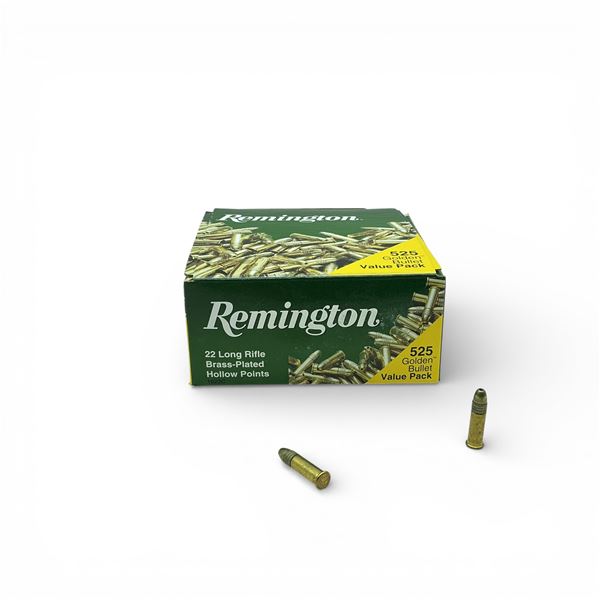 Remington Golden Bullet .22 LR, 36 Grain LRN HP Ammunition, Approximately 525 Rounds