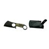 Image 1 : Fixed 3 1/4" Damascus Blade Knife with Bone Handle and Leather Belt Sheath