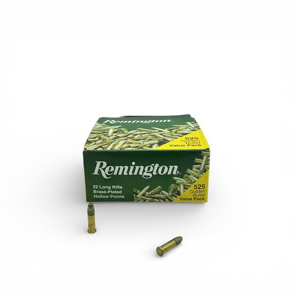 Remington Golden Bullet .22 LR, 36 Grain LRN HP Ammunition, Approximately 525 Rounds