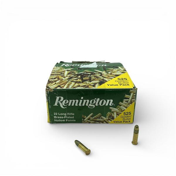 Remington Golden Bullet .22 LR, 36 Grain LRN HP Ammunition, Approximately 525 Rounds