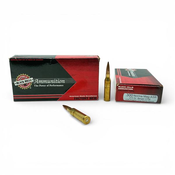Black Hills .300 Norma Mag-ASR and Black Hills .338 Norma Mag-ASR Ammunition, 40 Rounds