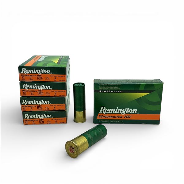 Remington Wingmaster HD 12 Ga, 3", 1-5/8 oz, #4 Shot Ammunition, 25 Rounds