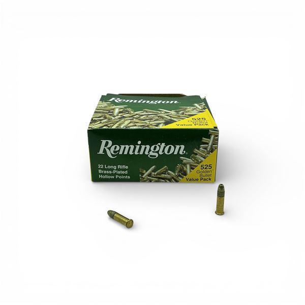 Remington Golden Bullet .22 LR, 36 Grain LRN HP Ammunition, Approximately 525 Rounds