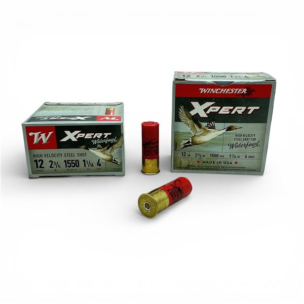 Winchester Xpert Waterfowl High Velocity Steel Shot 12 Ga, 2-3/4", 1-1/16 oz, #4 Shot Ammo, 50 Round