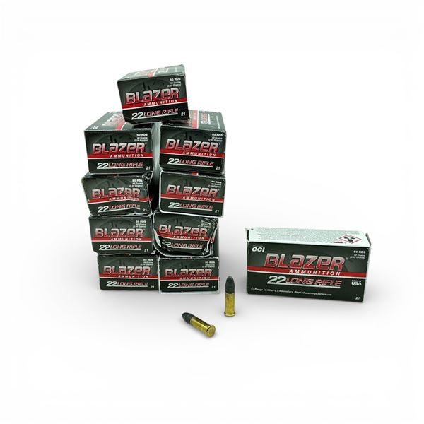 CCI Blazer .22 LR, 40 Grain Ammunition, 500 Rounds