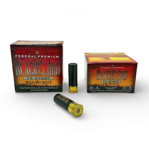 Federal Black Cloud FS Steel High Velocity 12 Ga, 3", 1-1/8 oz, #3 Shot Ammunition, 50 Rounds