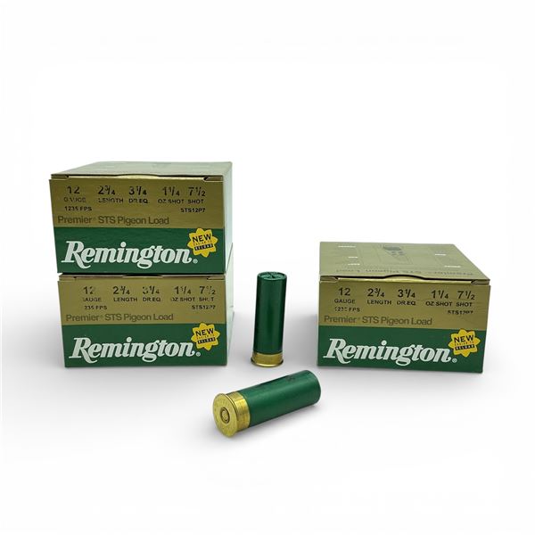 Remington Premier STS Pigeon Load 12 Ga, 2-3/4", 1-1/4 oz, #7.5 Shot Ammunition, 75 Rounds