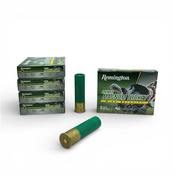 Remington Premier Magnum Turkey High Velocity 12 Ga, 3-1/2", 2 oz, #5 Shot Ammunition, 25 Rounds