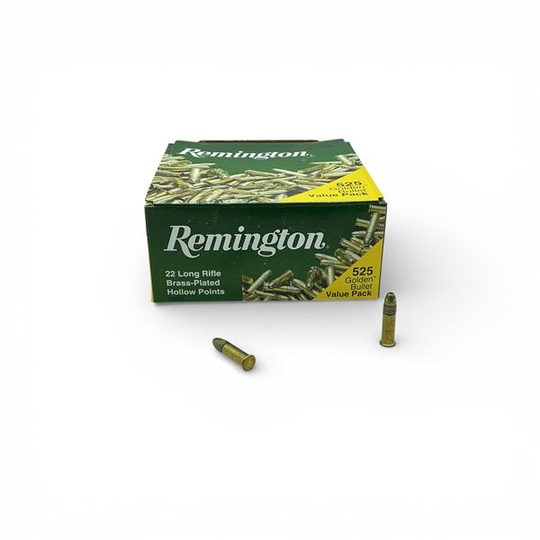 Remington Golden Bullet .22 LR, 36 Grain LRN HP Ammunition, Approximately 525 Rounds