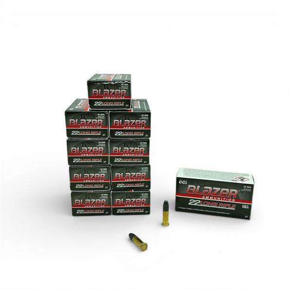 CCI Blazer .22 LR, 40 Grain Ammunition, 500 Rounds