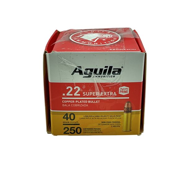 Aguila .22 Super Extra, 40 Grain Ammunition, 250 Rounds