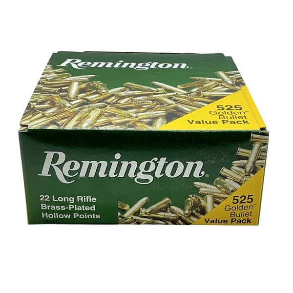 Remington Golden Bullet .22 LR, 36 Grain LRN HP Ammunition, Approximately 525 Rounds