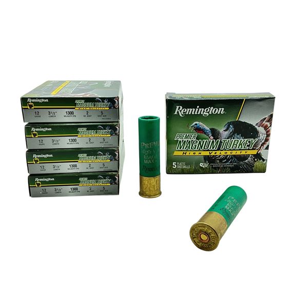 Remington Premier Magnum Turkey High Velocity 12 Ga, 3-1/2", 2 oz, #5 Shot Ammunition, 25 Rounds