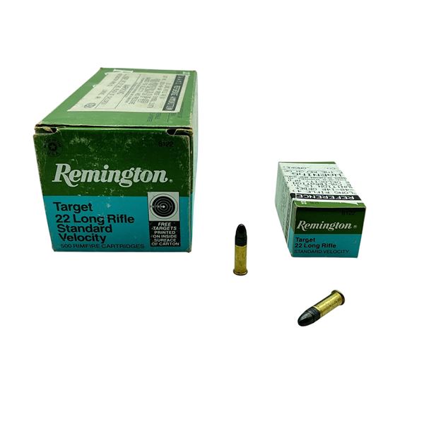 Remington Target .22 LR Standard Velocity, 40 Grain Solid Point Ammunition, 500 Rounds