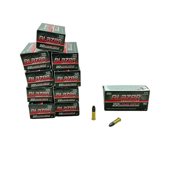 CCI Blazer .22 LR, 40 Grain Ammunition, 500 Rounds