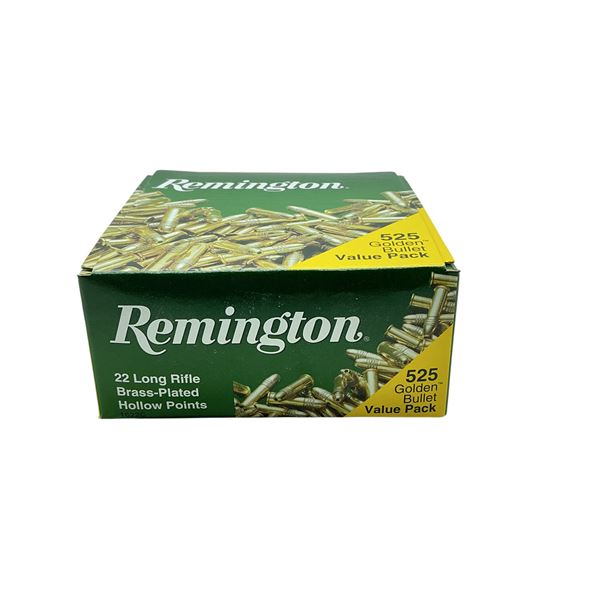 Remington Golden Bullet .22 LR, 36 Grain LRN HP Ammunition, Approximately 525 Rounds