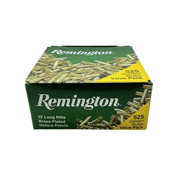 Remington Golden Bullet .22 LR, 36 Grain LRN HP Ammunition, Approximately 525 Rounds