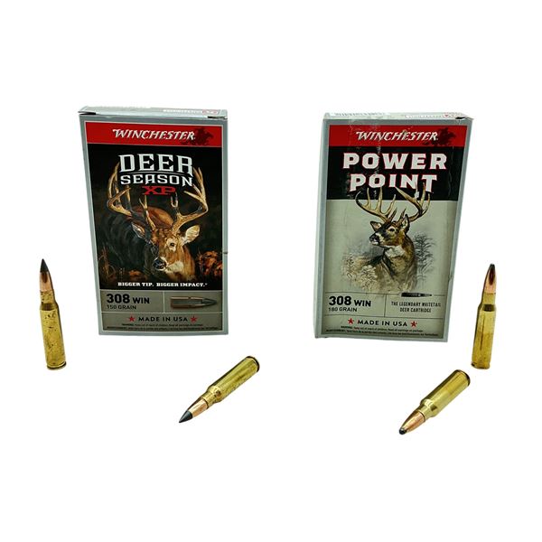 Assorted Winchester 308 Win Ammunition, 39 Rounds