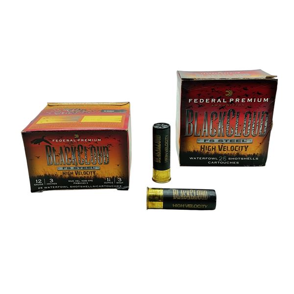 Federal Black Cloud FS Steel High Velocity 12 Ga, 3", 1-1/8 oz, #3 Shot Ammunition, 50 Rounds