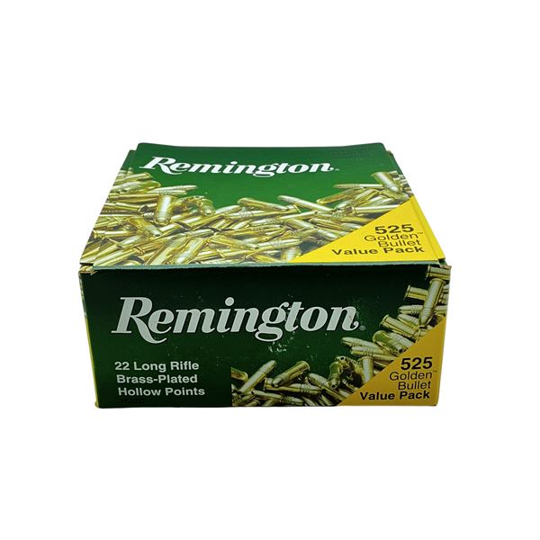 Remington Golden Bullet .22 LR, 36 Grain LRN HP Ammunition, Approximately 525 Rounds