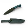 Image 1 : Fixed 7" Damascus Blade Knife with Wood Handle and Leather Belt Sheath