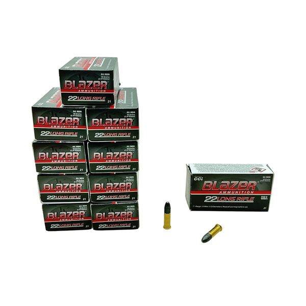 CCI Blazer .22 LR, 40 Grain Ammunition, 500 Rounds