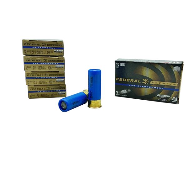Federal Law Enforcement 12Ga, 2-3/4", 438 Grain TruBall Maximum HP Rifled Slug Ammunition, 25 Rounds
